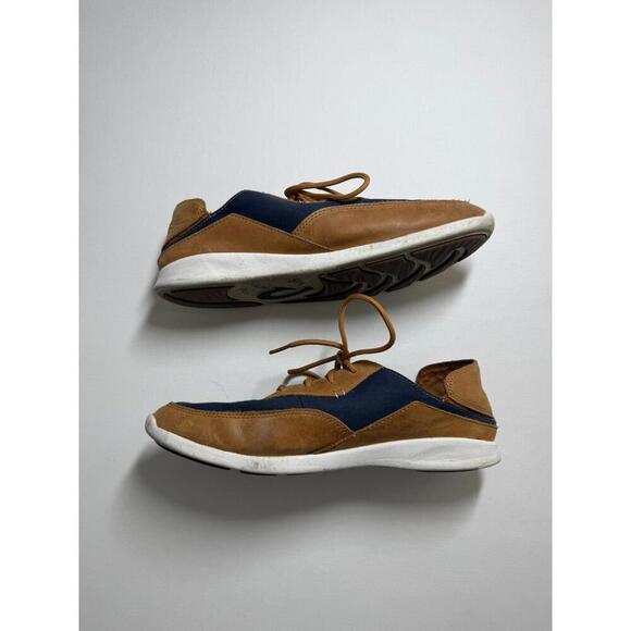 OluKai Kihi in Trench Blue/Tan Size 10 Boat Shoes - Picture 2 of 6